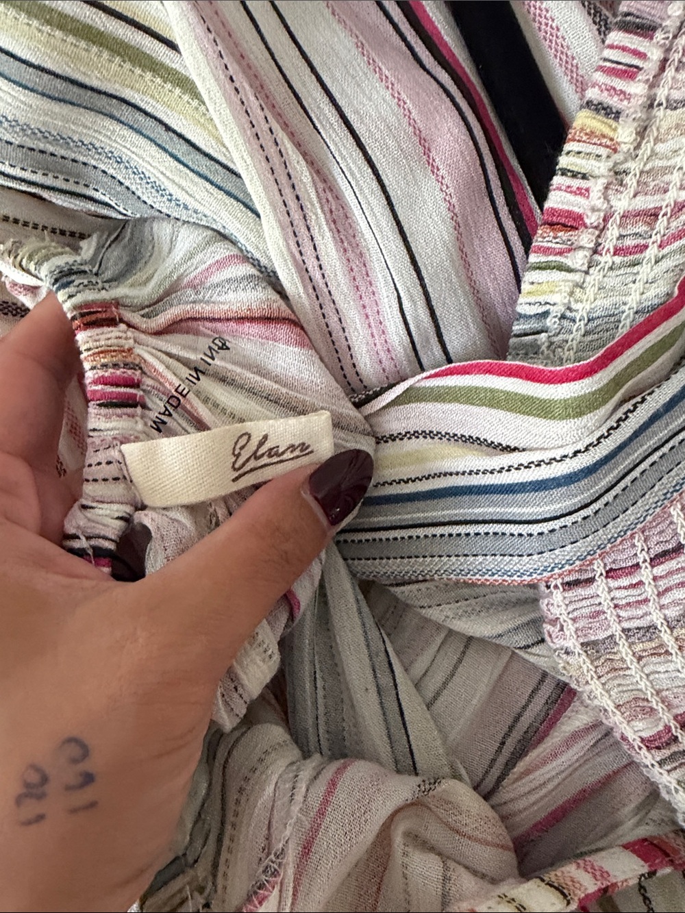 Elan Striped Halter Maxi Dress - Picture 6 of 6